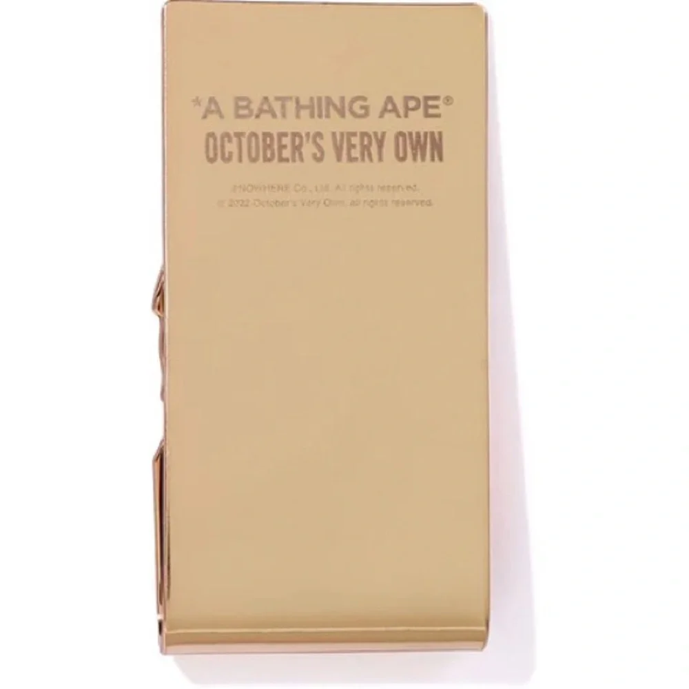 NWT 2022 BAPE x OVO OCTOBERS VERY OWN DRAKE APE HEAD GOLD MONEY CLIP RARE